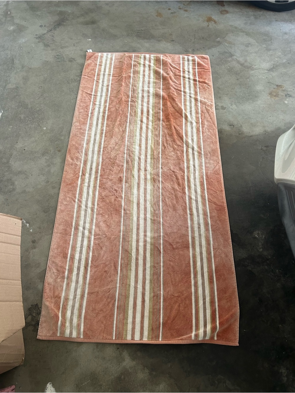 Striped Coral Beach Towel